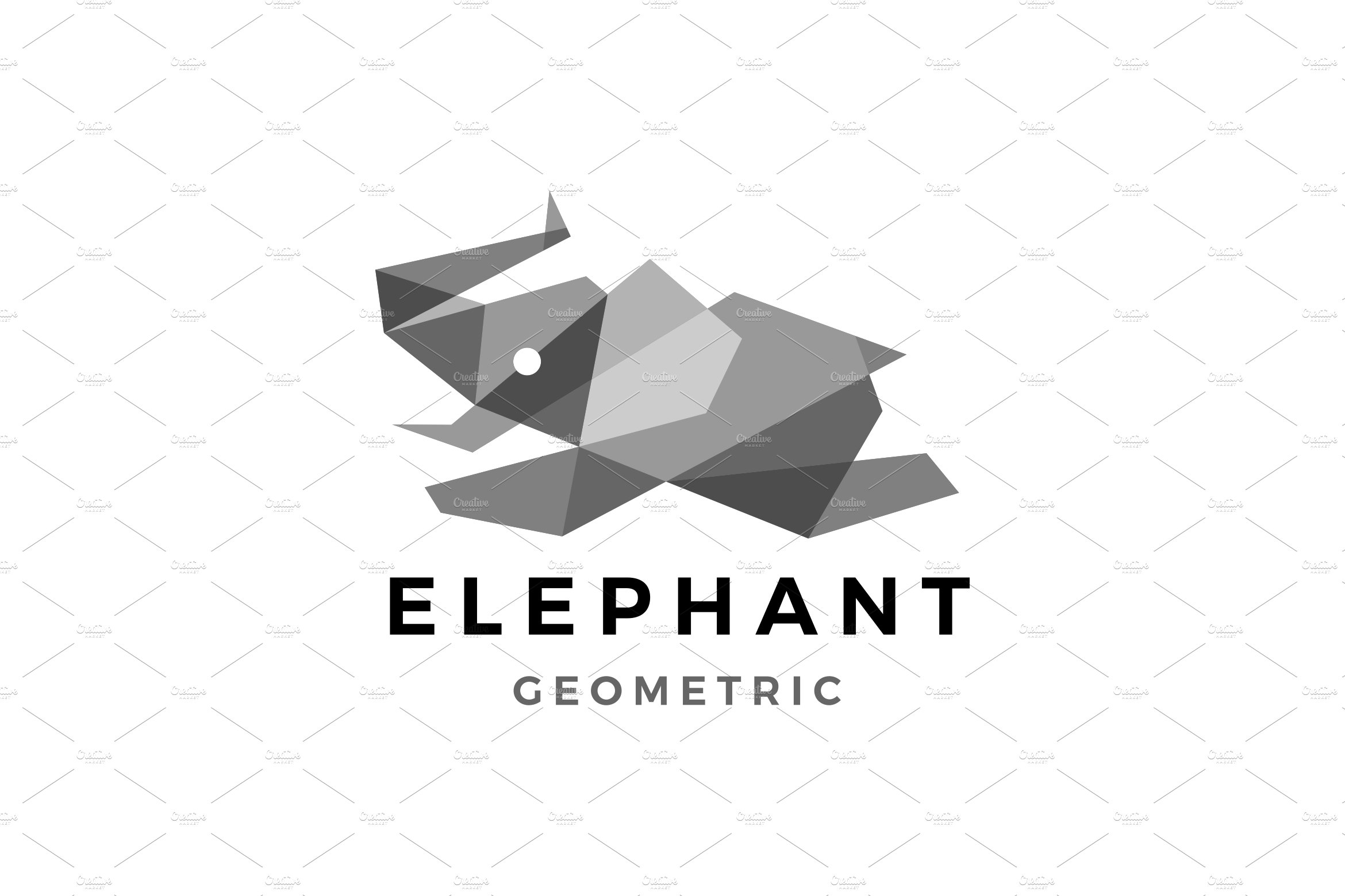 Elephant Geometric Polygonal Logo cover image.