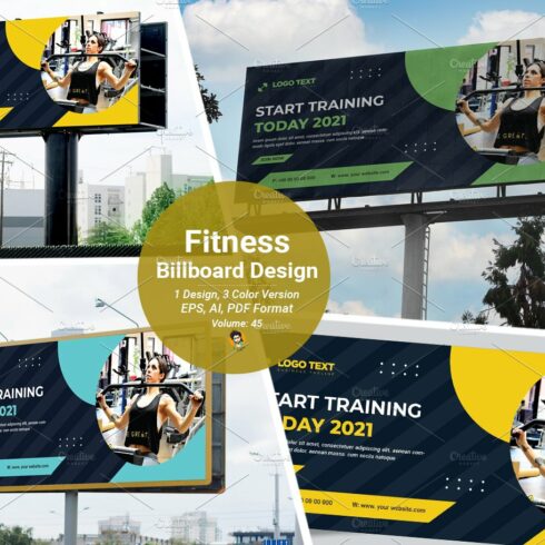 Fitness Club Billboard Banner cover image.