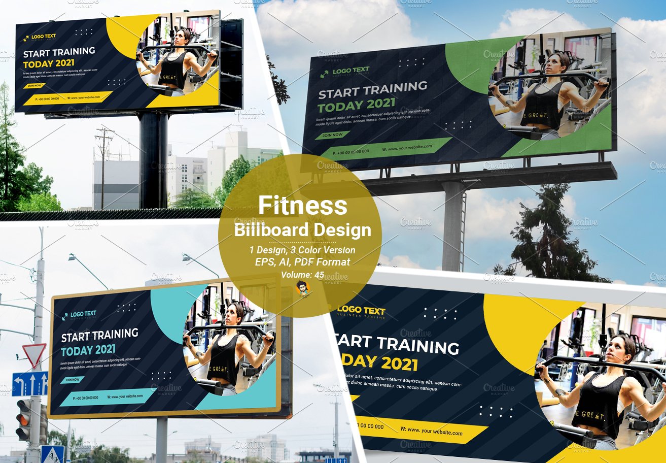 Fitness Club Billboard Banner cover image.