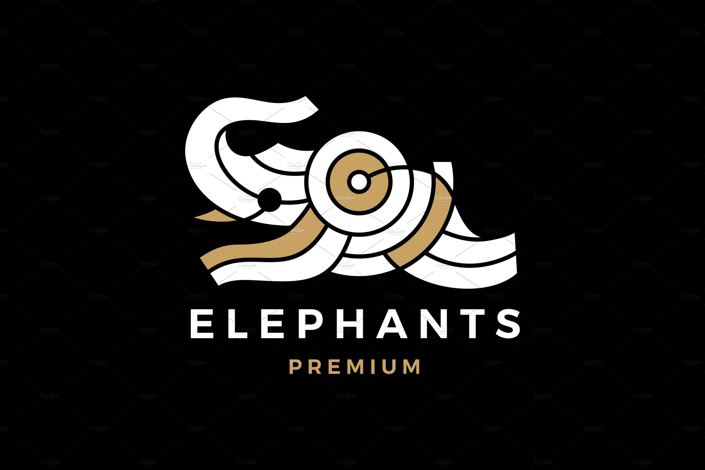 Elephant Jumping Logo vector Icon cover image.