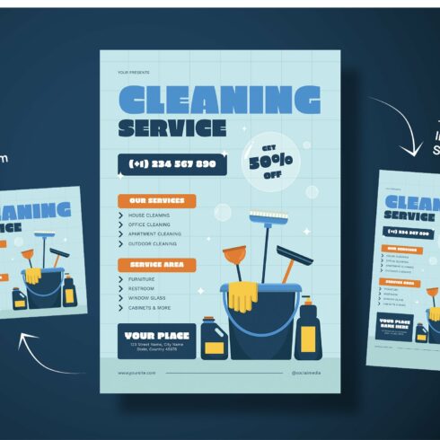 Cleaning Services Flyer cover image.