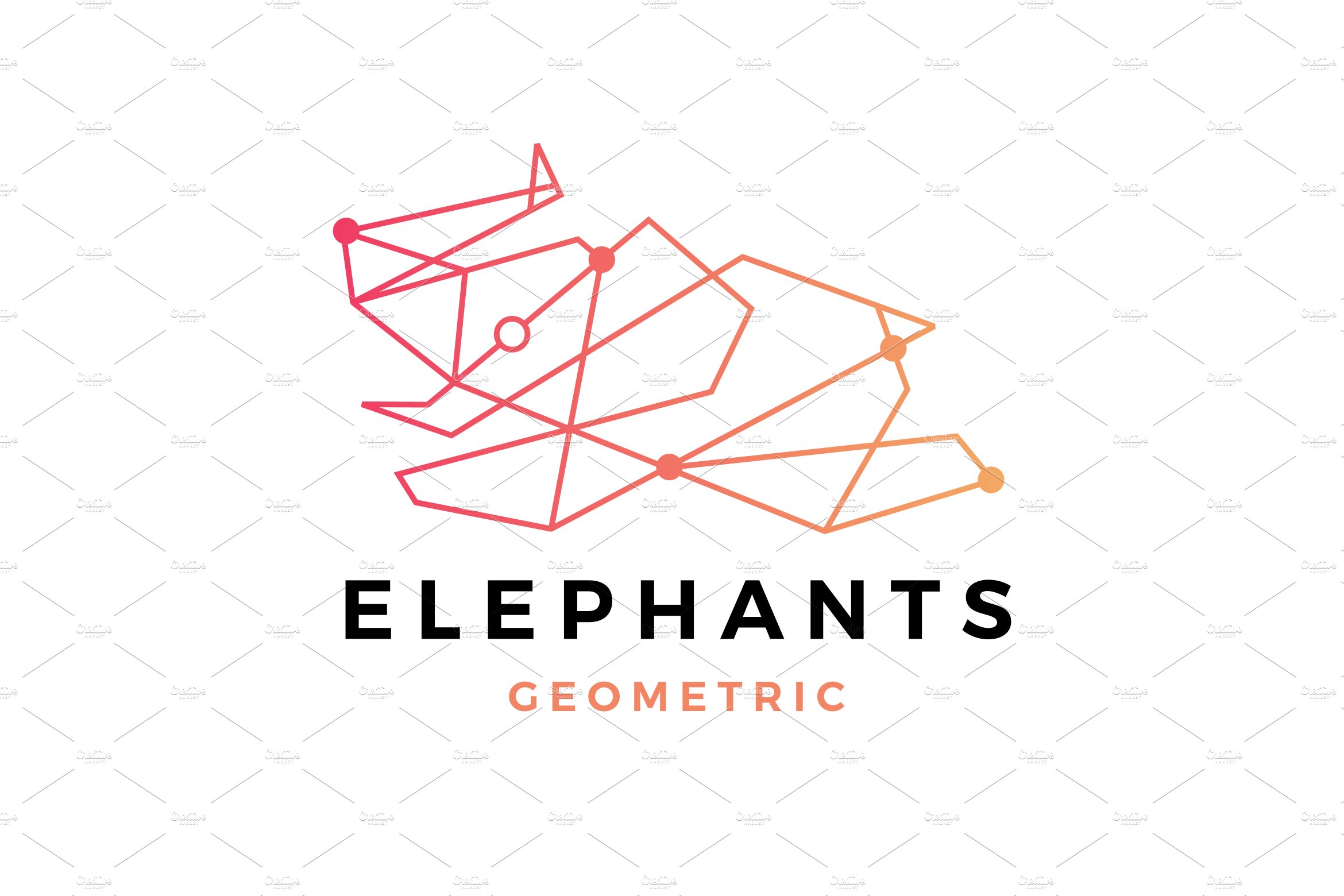 Elephant Geometric Polygonal Logo cover image.