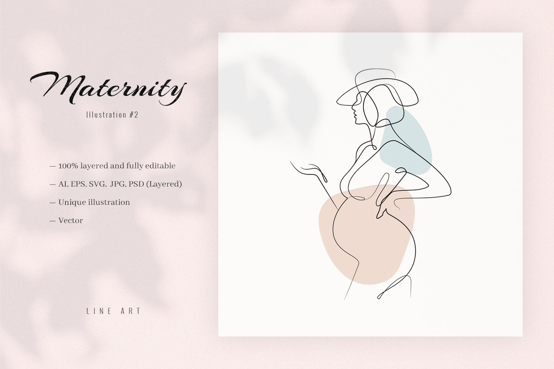 Maternity #2. Line Art Illustration cover image.