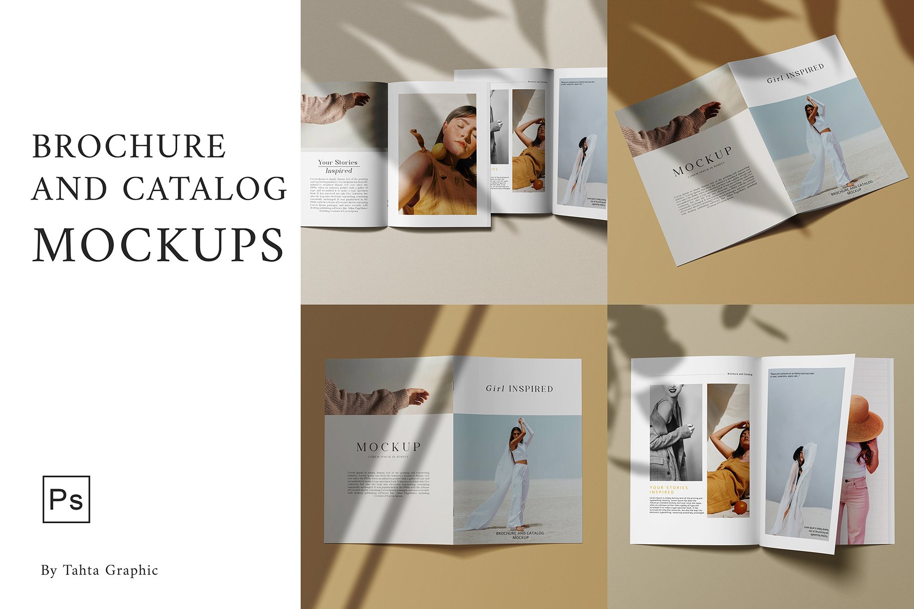 Magazine / Brochure Catalog Mockup preview image.