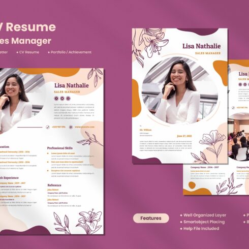 Sales Manager CV Resume cover image.