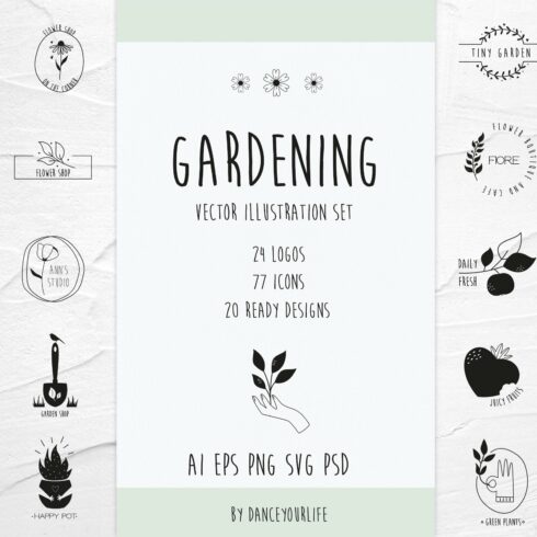 Gardening & Floral Logos Collection cover image.