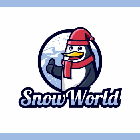 Penguin Snow World Logo cover image.