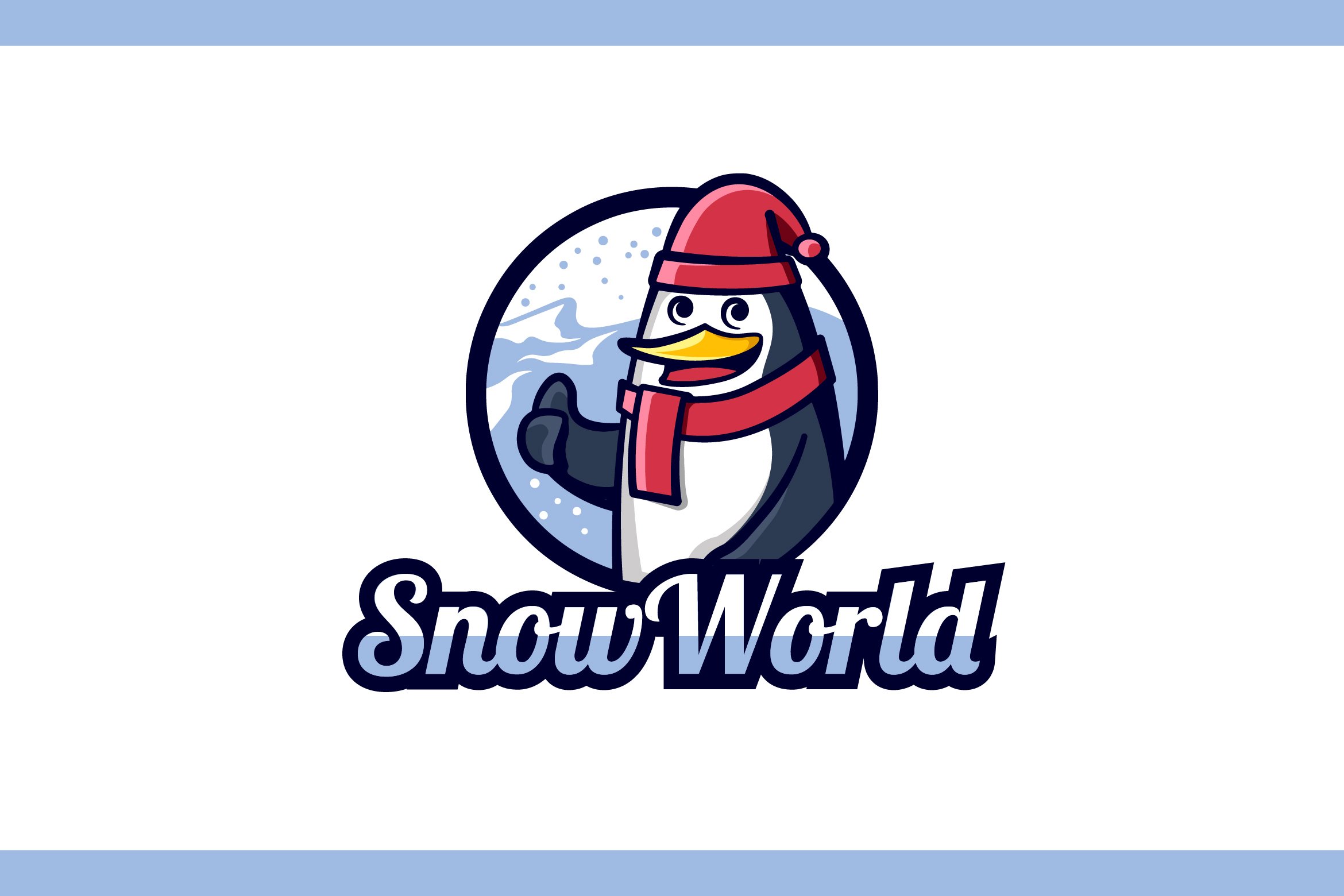 Penguin Snow World Logo cover image.