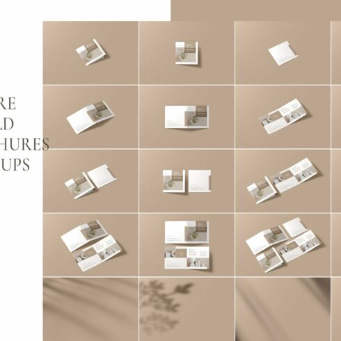 Square Bi-fold Brochure Mockup cover image.