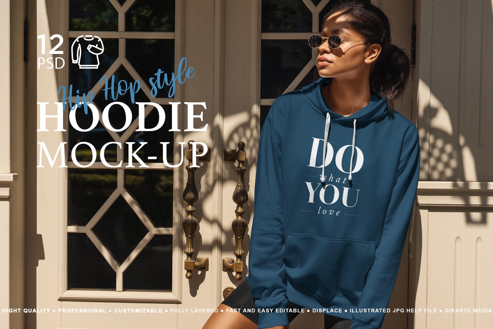 Hoodie Mock-Up Hip Hop Style cover image.