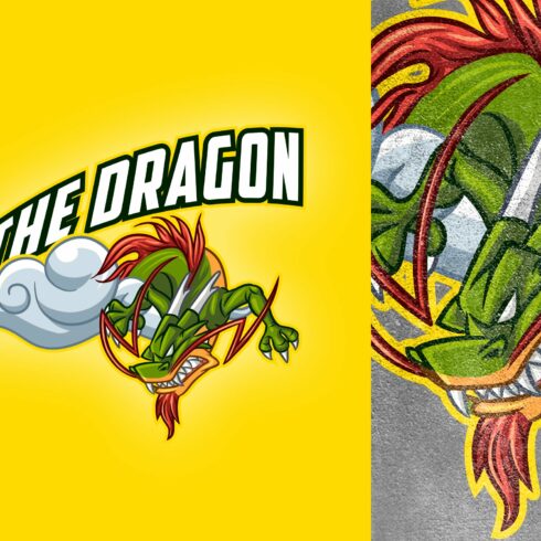 The Dragon Mascot Logo cover image.