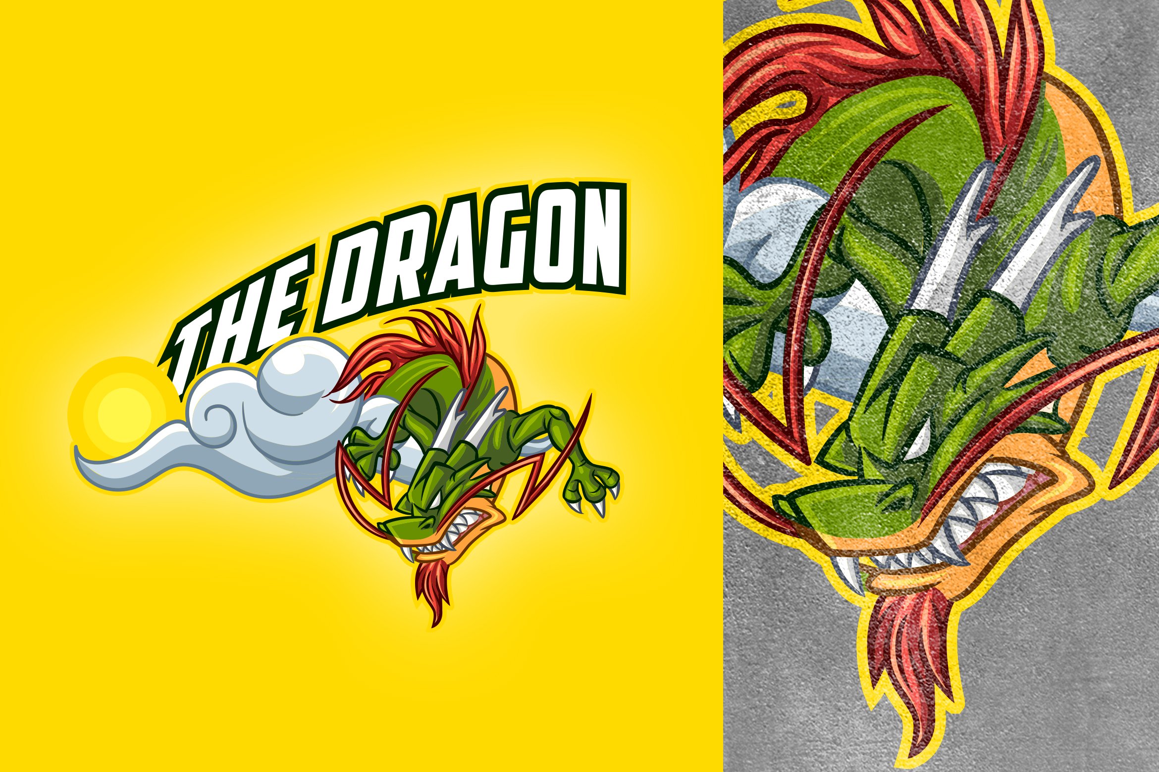 The Dragon Mascot Logo cover image.