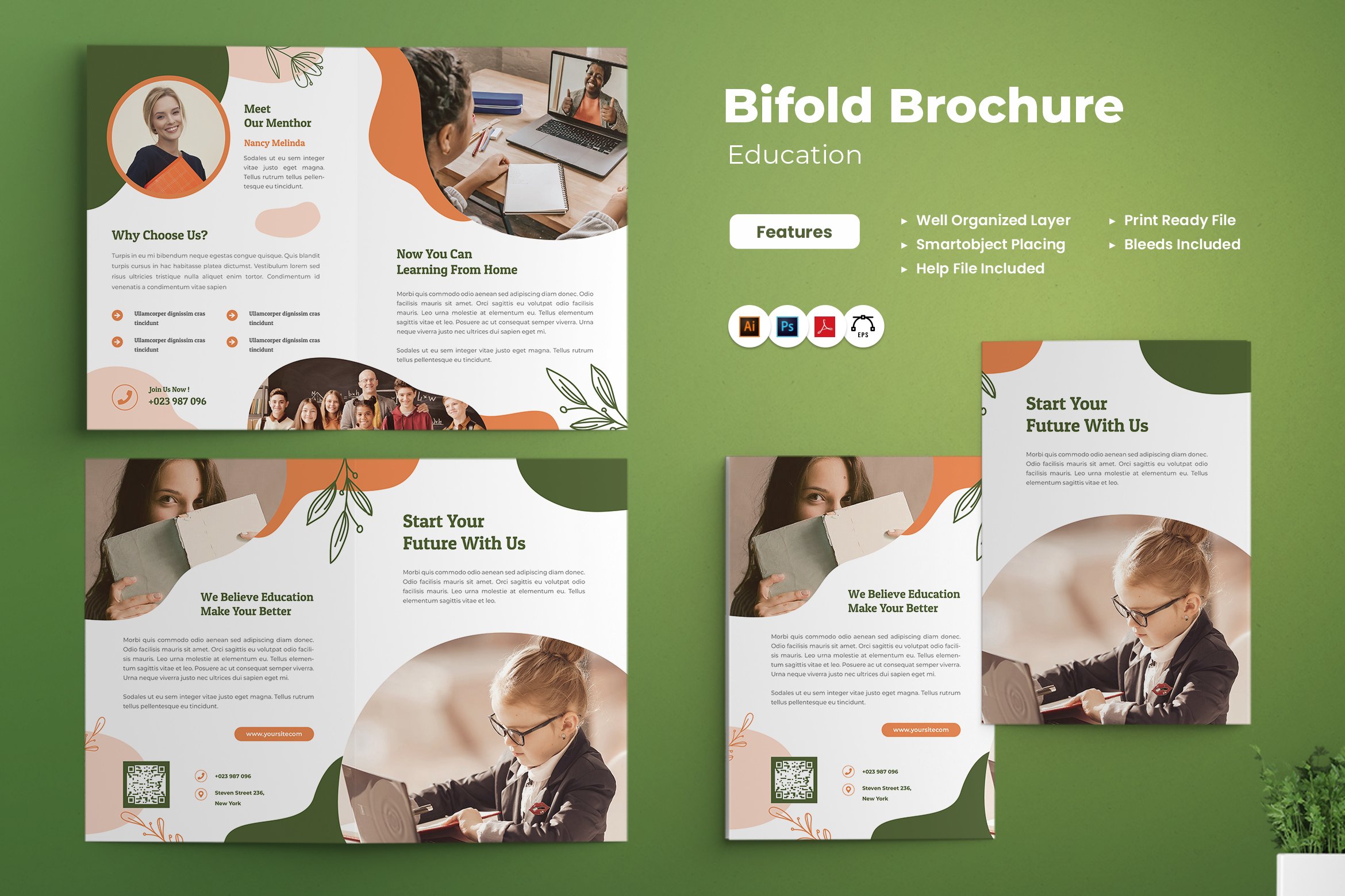 Education Bifold Brochure cover image.