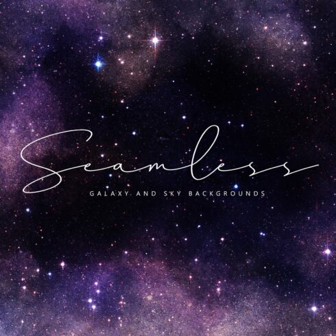 Seamless Galaxy & Sky Backgrounds cover image.