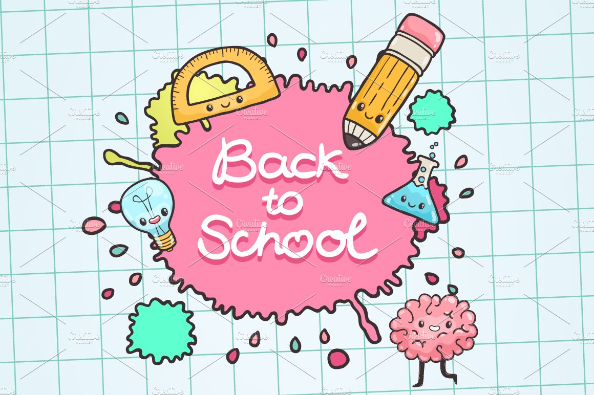 Back to School. Cute characters. preview image.