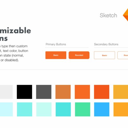 UI Kit - Sketch Buttons cover image.