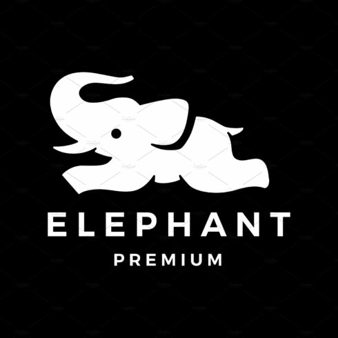 Elephant Jumping Logo vector Icon cover image.