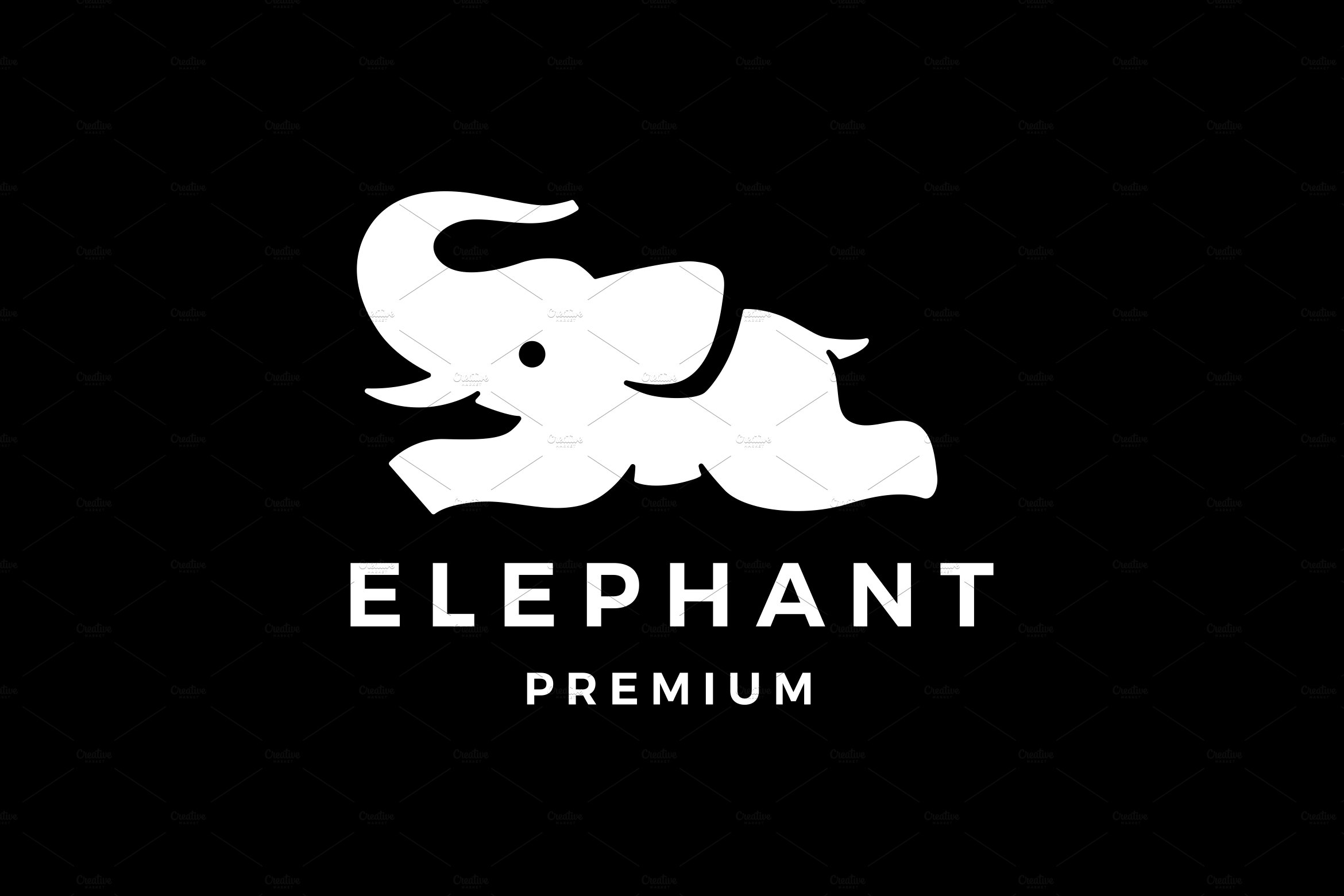 Elephant Jumping Logo vector Icon cover image.