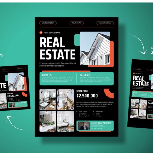 Creative Real Estate Flyer cover image.