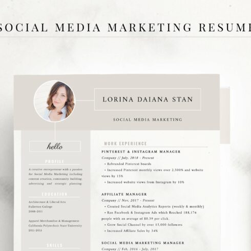 Resume: Social Media Marketing cover image.