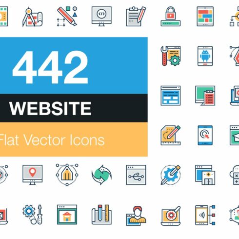422 Flat Website Icon Pack cover image.