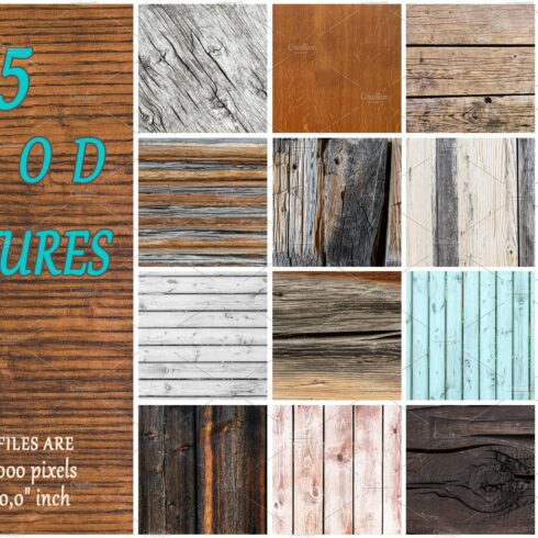 Real wood textures, wood backgrounds cover image.