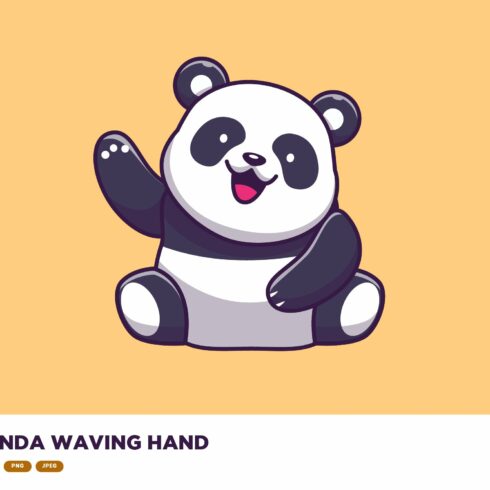 Cute Panda Waving Hand Cartoon cover image.