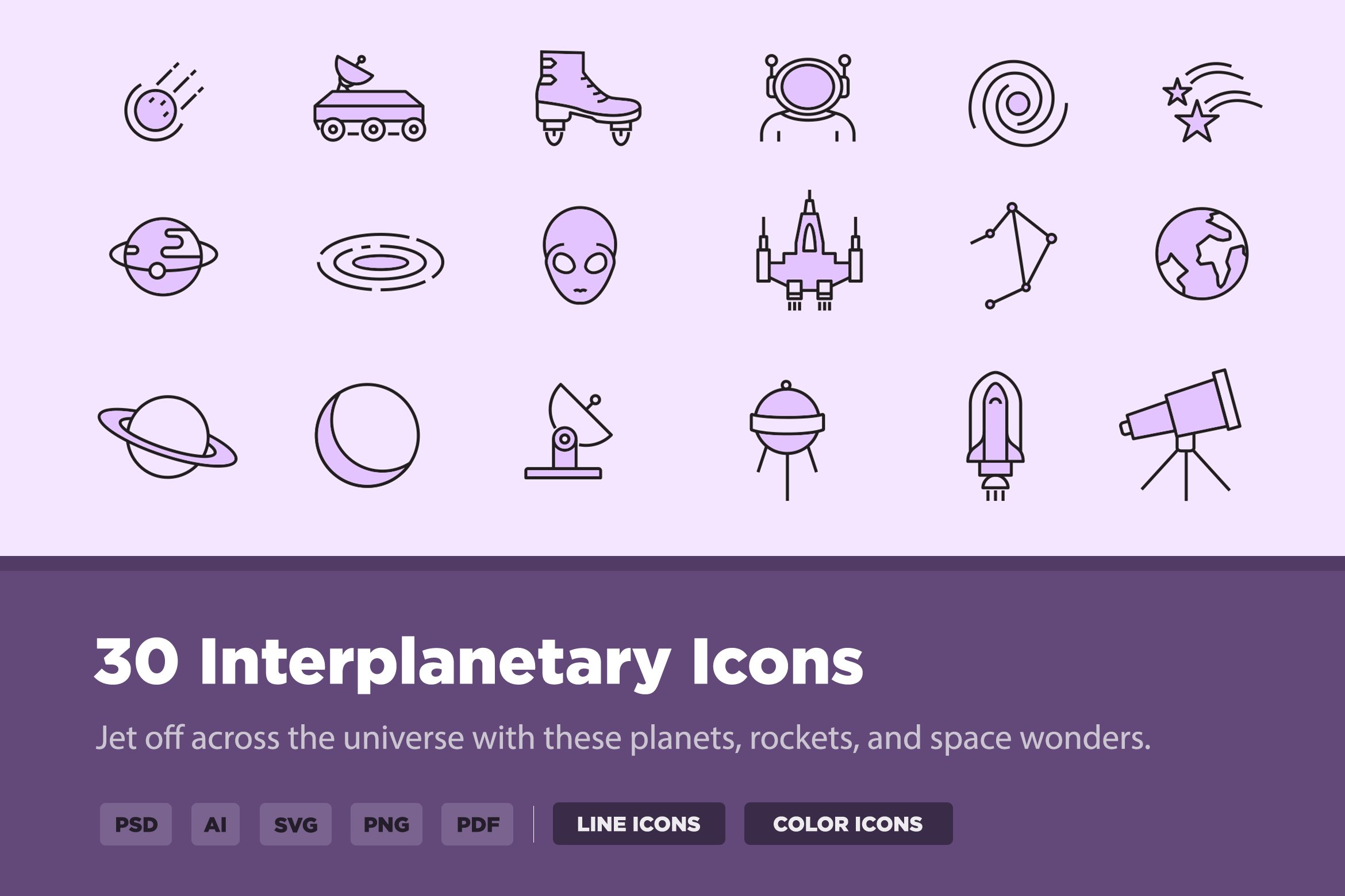 30 Interplanetary Icons cover image.