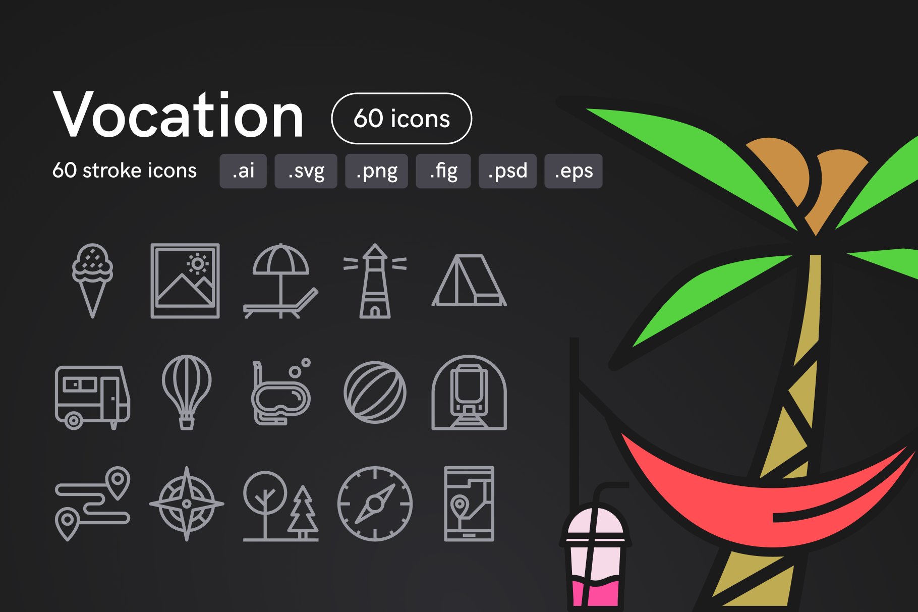 Vocation Icons (60 Icons) cover image.