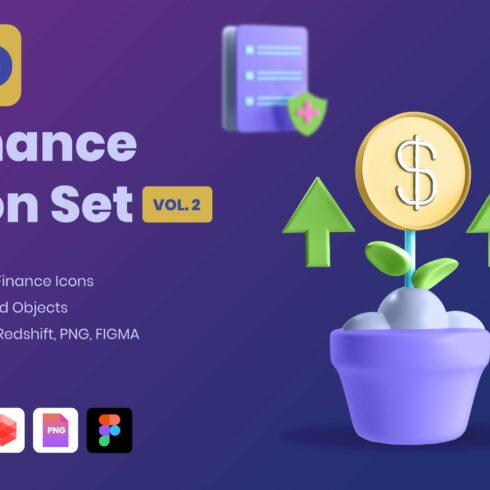 3D Finance Icon Set - Vol 2 cover image.