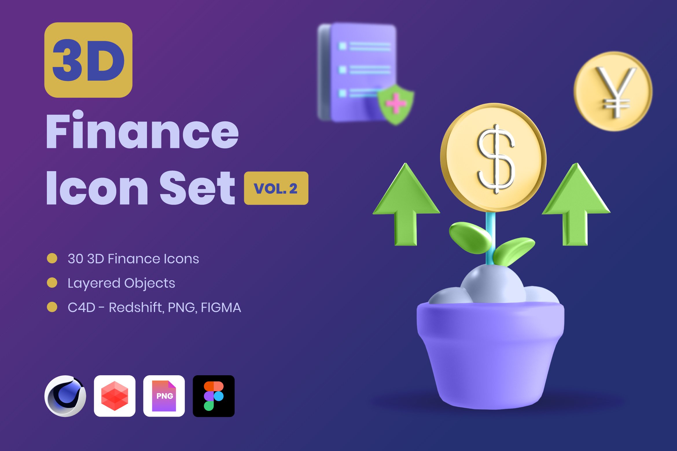 3D Finance Icon Set - Vol 2 cover image.