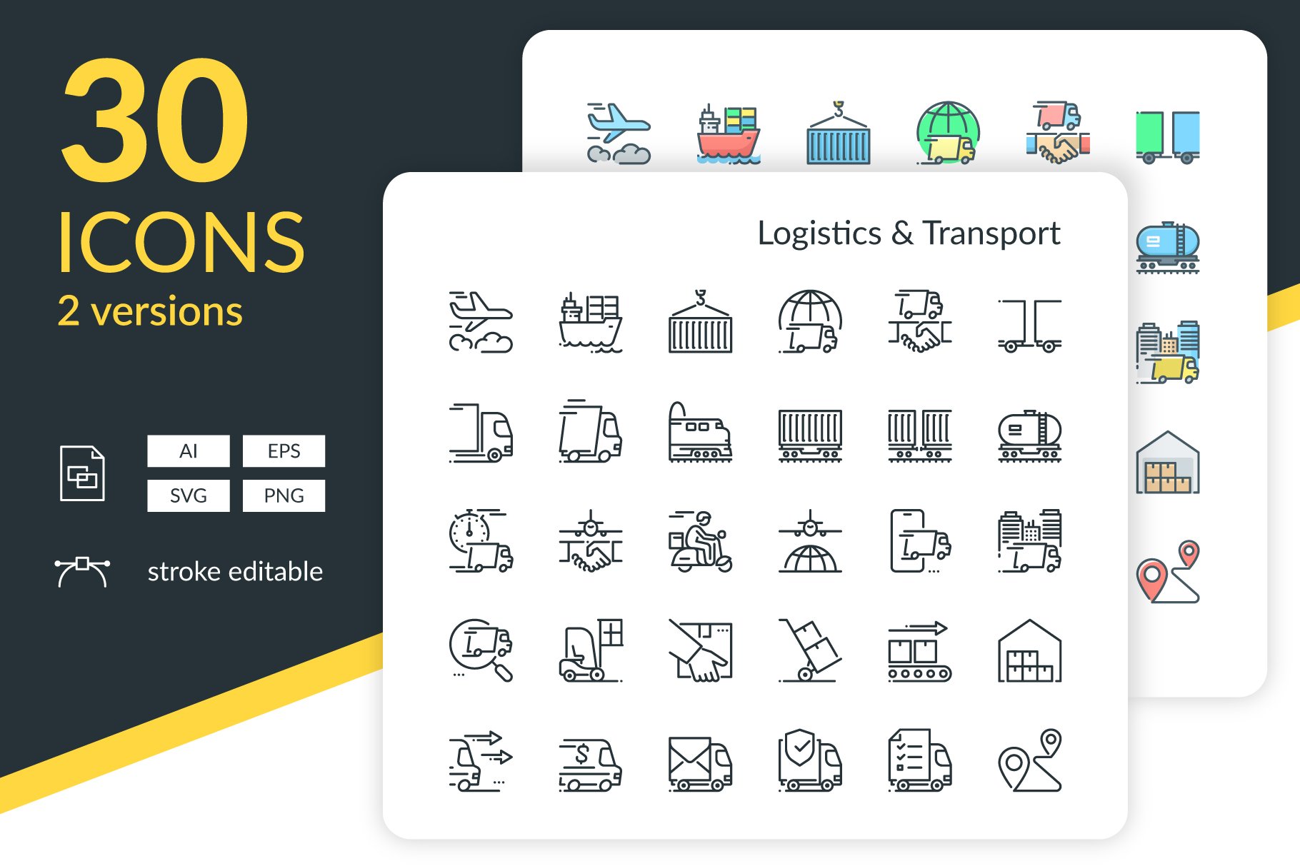 Logistics Icons cover image.