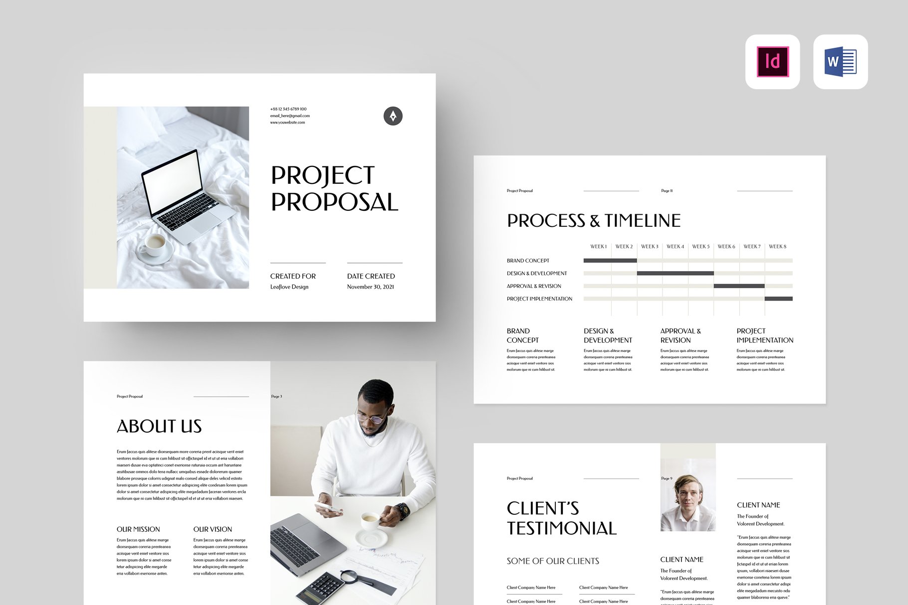 Proposal | MS Word & Indesign cover image.