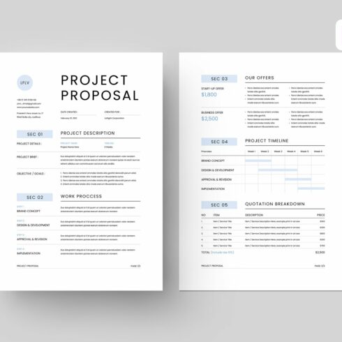 Proposal | MS Word & Indesign cover image.