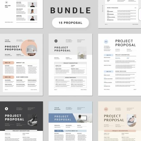 Proposal Bundle | MS Word & Indesign cover image.