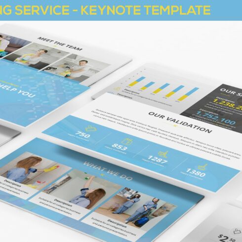 Cleaning Service - Keynote Template cover image.