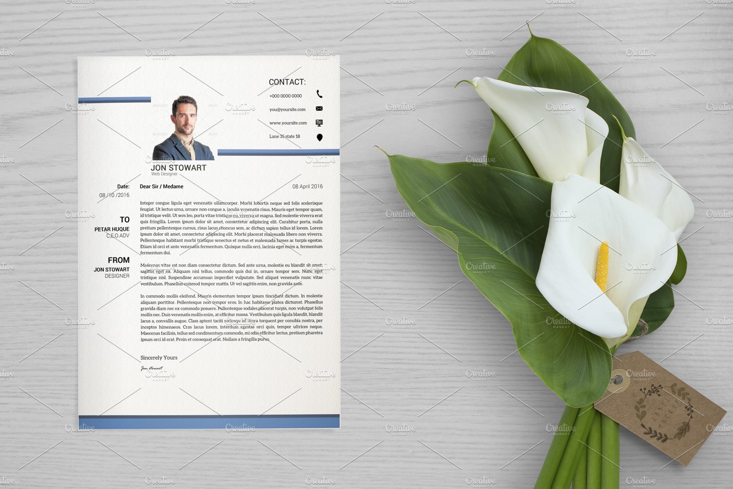 Clean Resume / Cv Template-V039 preview image.