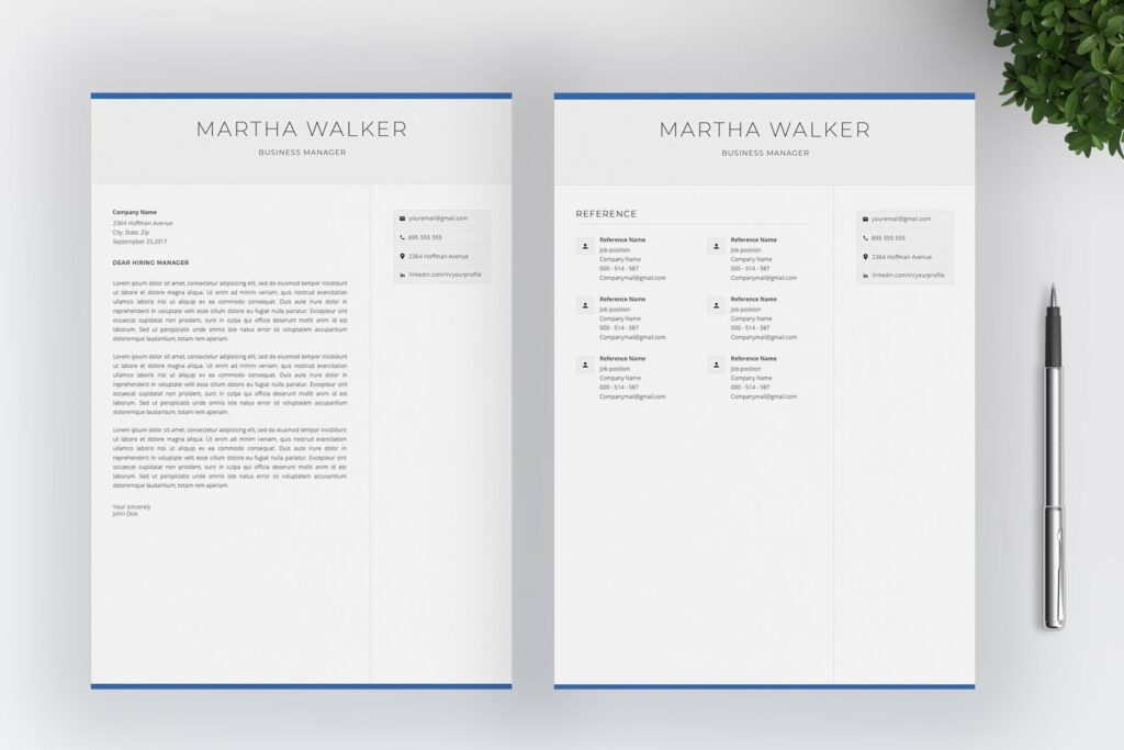 Resume & Cover Letter | CV Template – MasterBundles