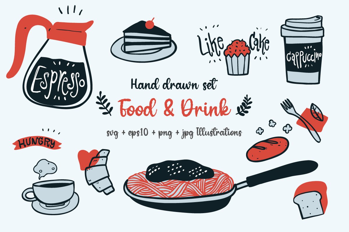 Hand drawn Food & Drink cover image.