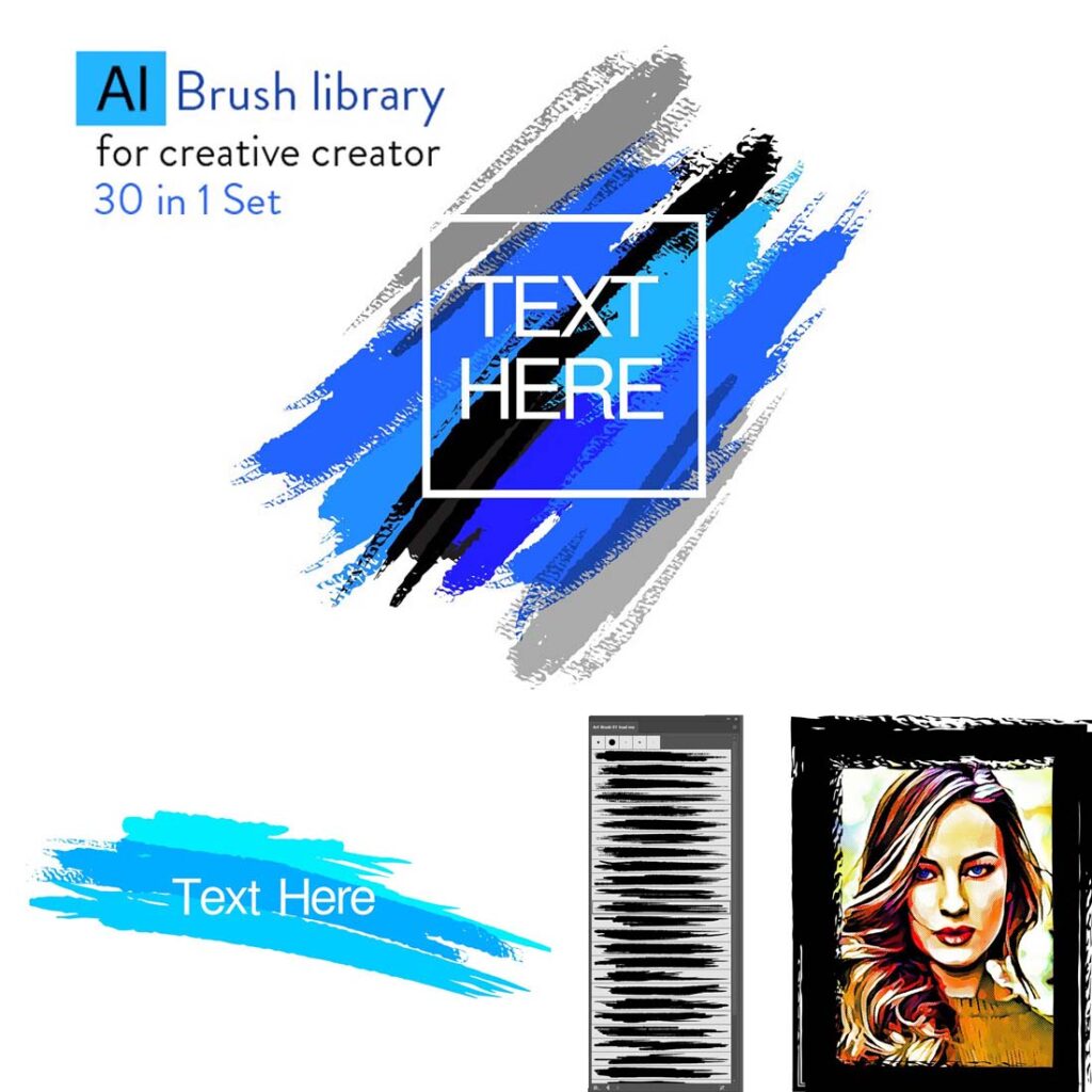 Illustrator Art Brush MasterBundles