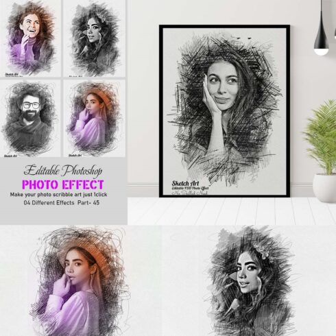 Sketch Art Photoshop Photo Effect cover image.