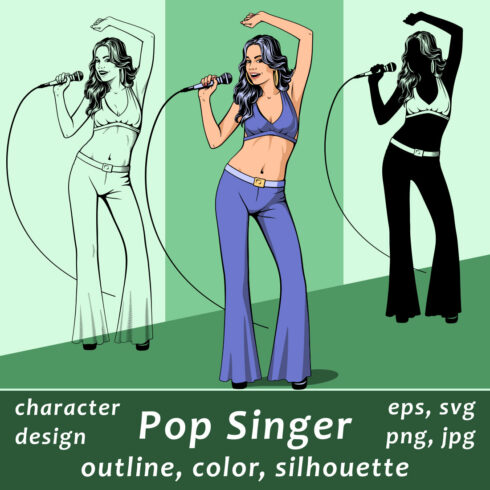 Pop Singer Girl Character Design cover image.