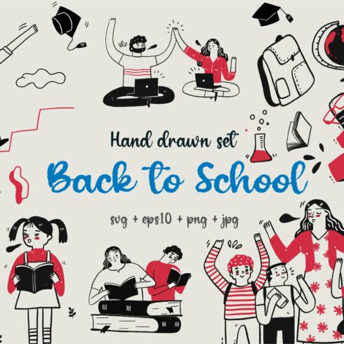 Back to School Hand draw set cover image.