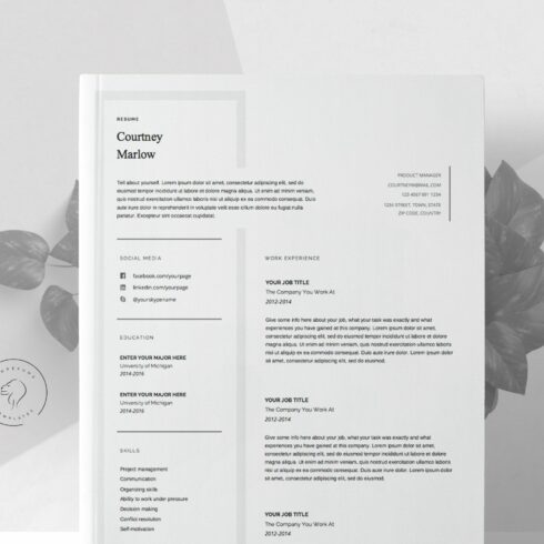 Resume Template for Word - 5 Pages cover image.