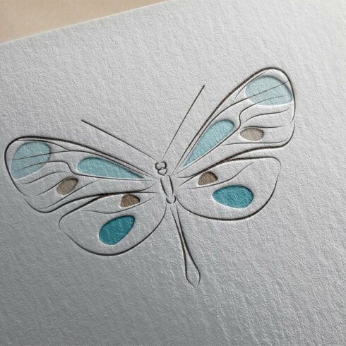 Butterfly. Logo template cover image.
