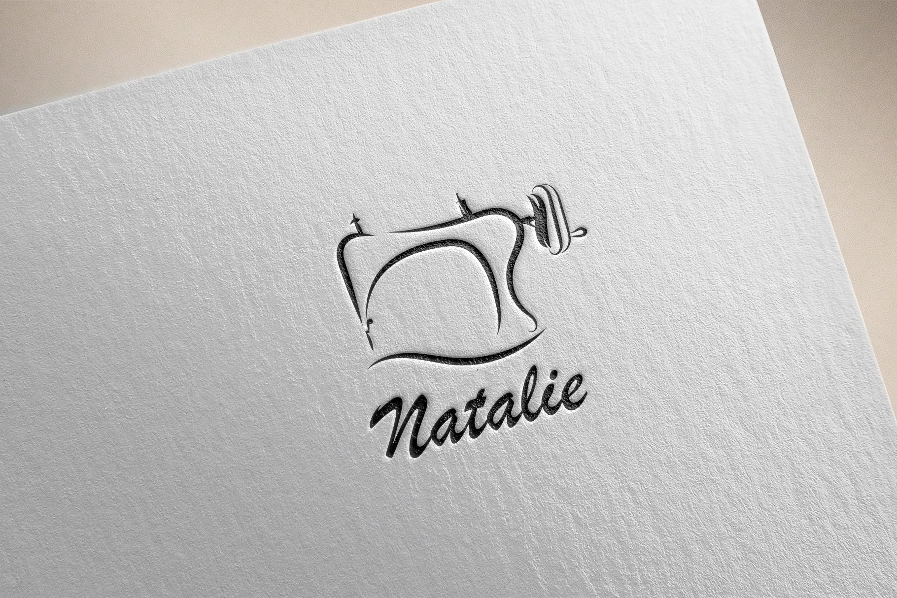 Natalie. Calligraphic Logo Template preview image.