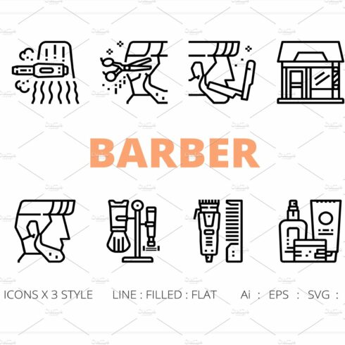 BARBER ICONS PACKS cover image.