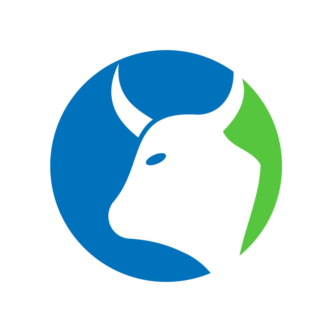 Creative Cow head logo design, Vector design template preview image.