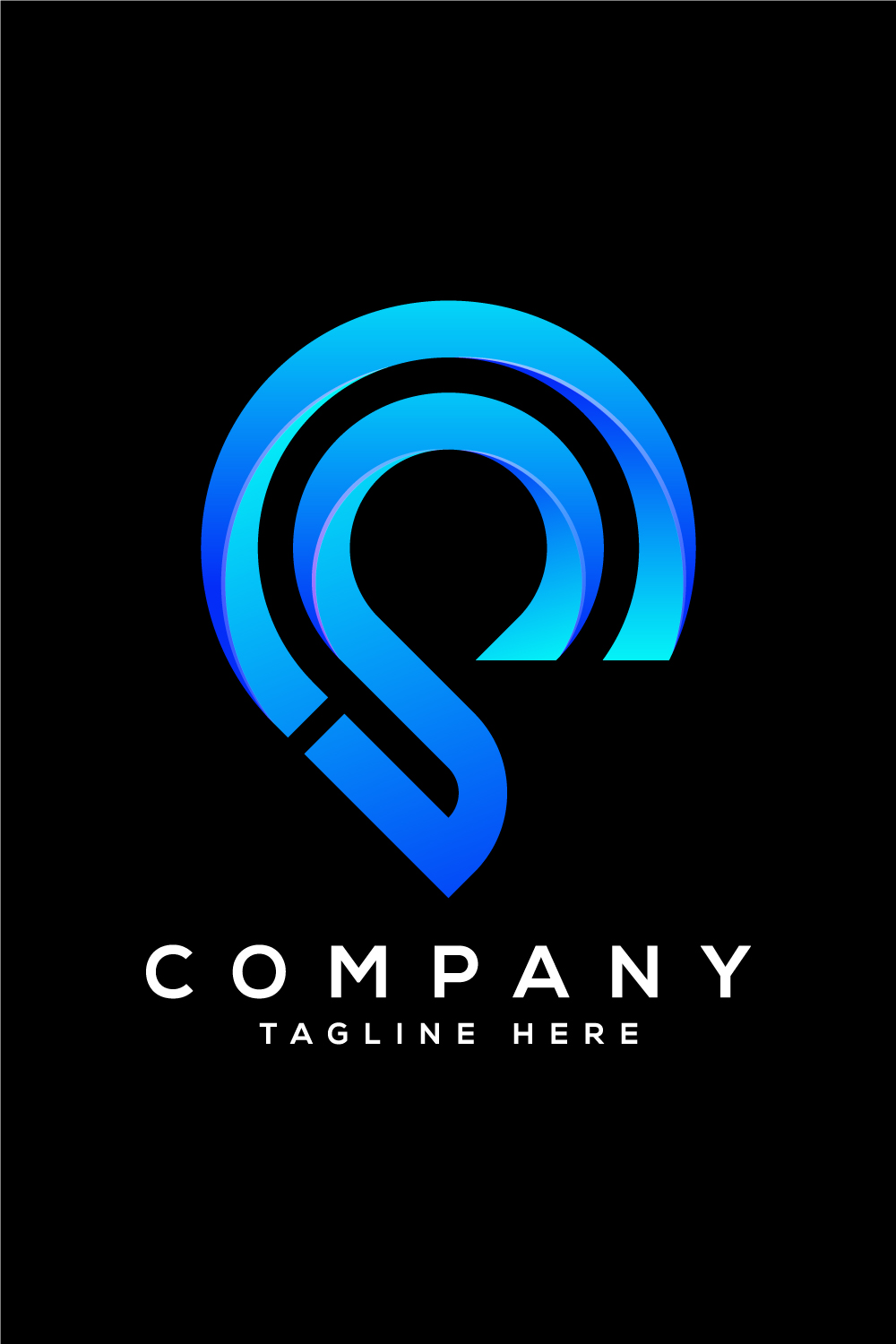 Modern gradient Letter C P Logo Design Vector Template Graphic Alphabet Symbol For Corporate Business Identity pinterest preview image.