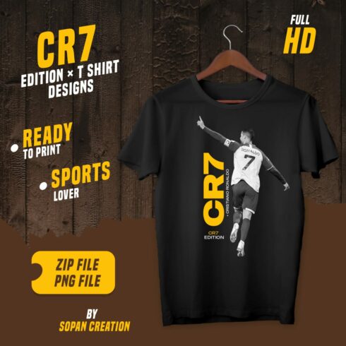 CR7 Edition ( Cristiano Ronaldo ) Special T- shirt Design | Sports Players T- shirt cover image.